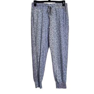 Sundry Animal Print Lounge Pants Size 4  14/16 Soft Cozy Joggers Pockets NWT